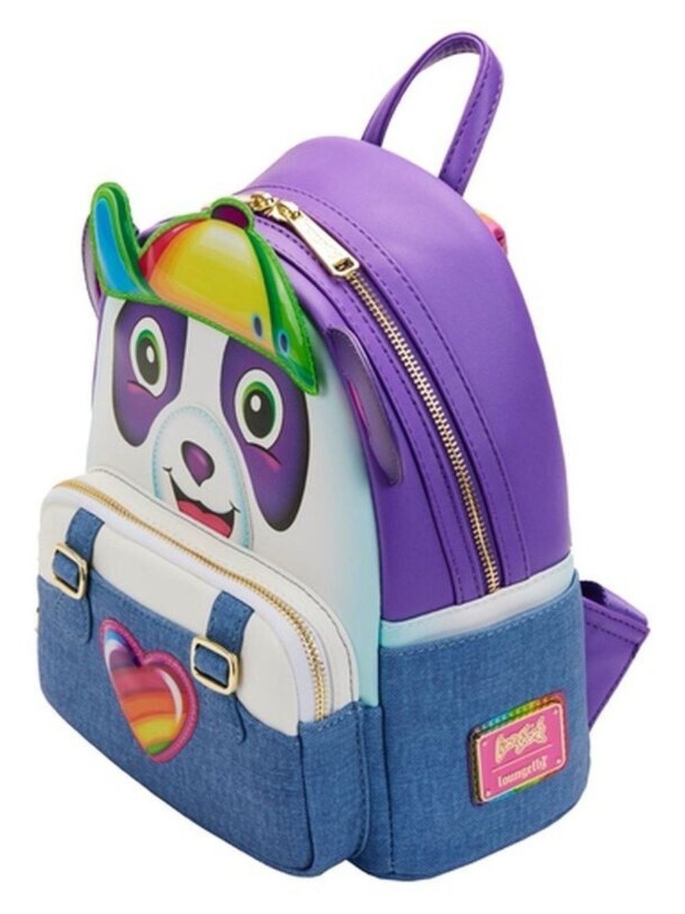 Lisa Frank Purple Panda Rainbow Hat Mini Backpack - Picture 3 of 12